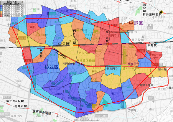 統計データを併用し配布エリアの最適化