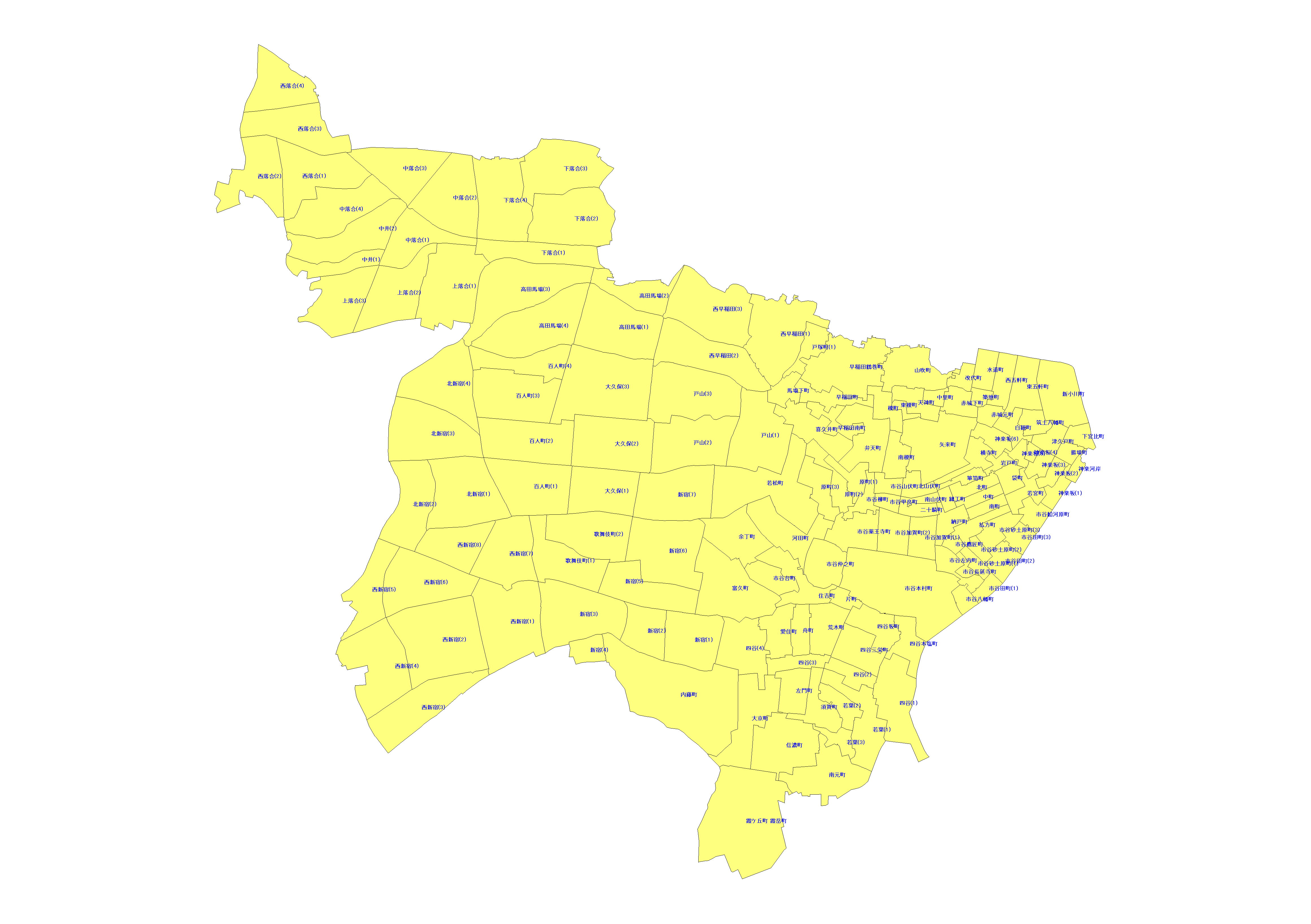 東京都葛飾区の配布エリアMAP
