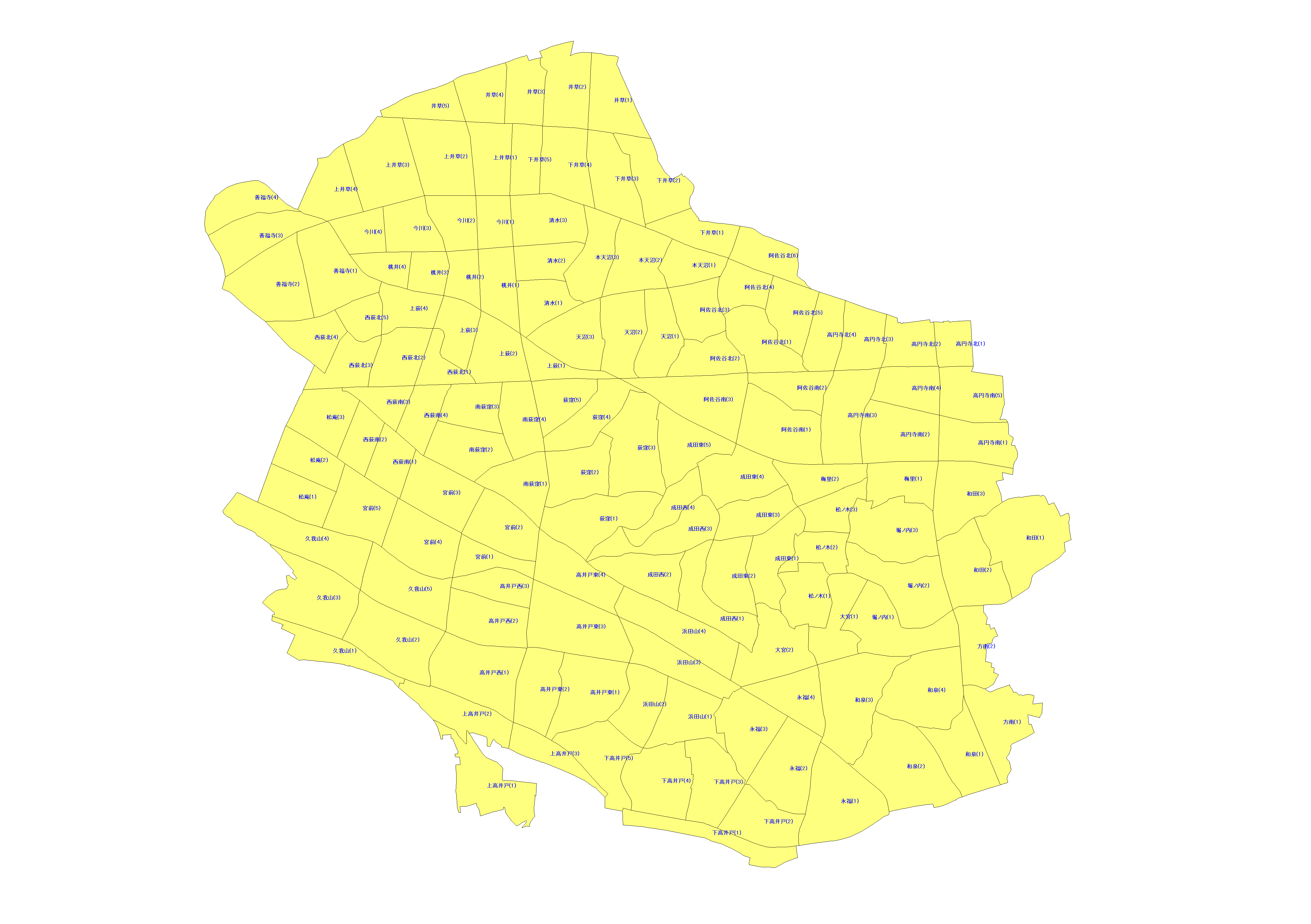 東京都葛飾区の配布エリアMAP